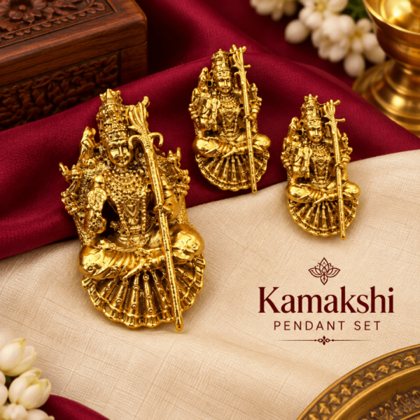 3D kamakshi pendant set