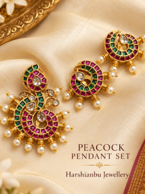 Peacock pendant set